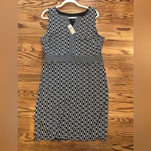 Ann Taylor Polyester Stretch Straight Lined Large Dress